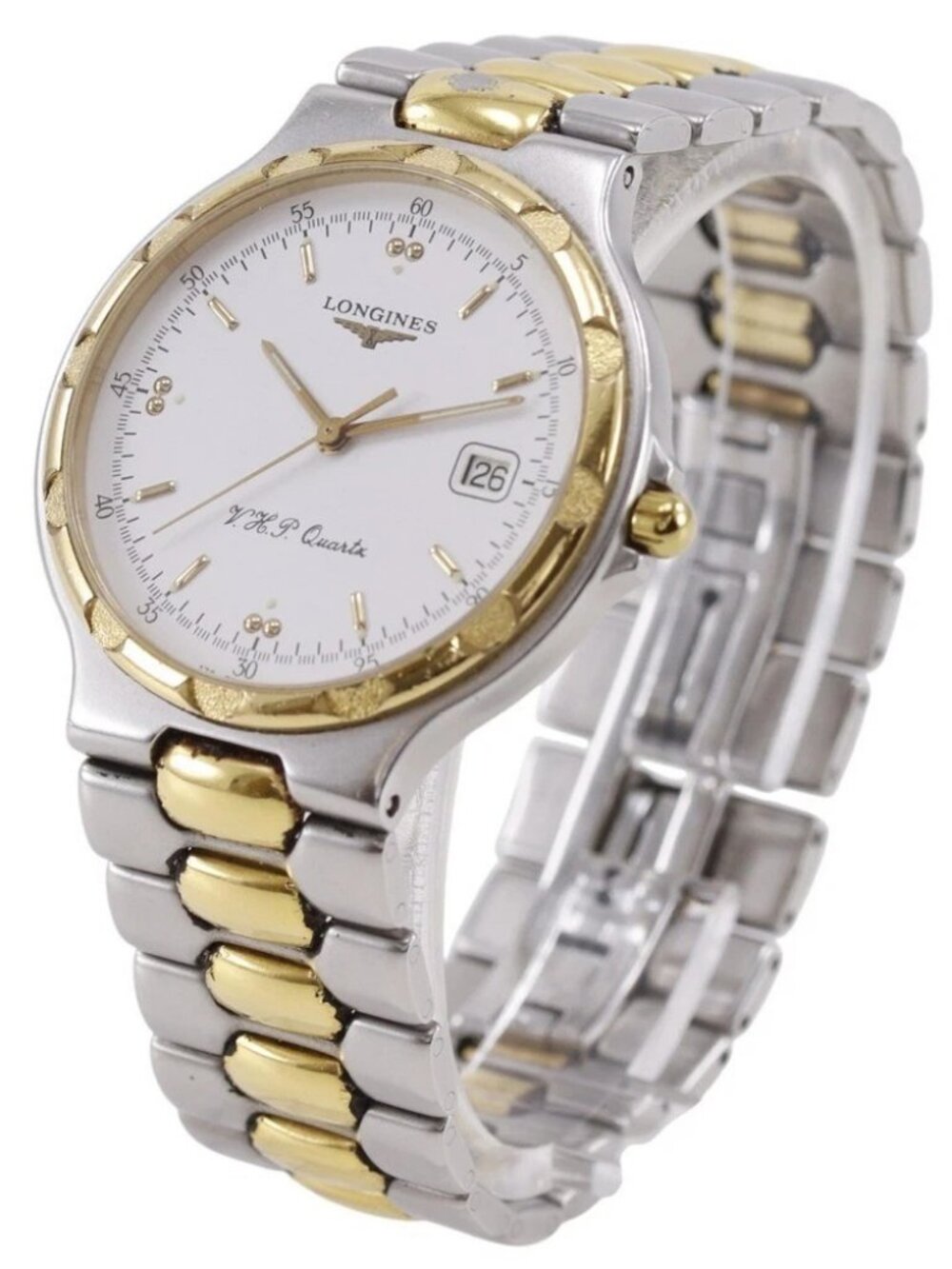 LONGINES Conquest Watches 4018 white WhiteDial Stainless Steel/Plated Gold...